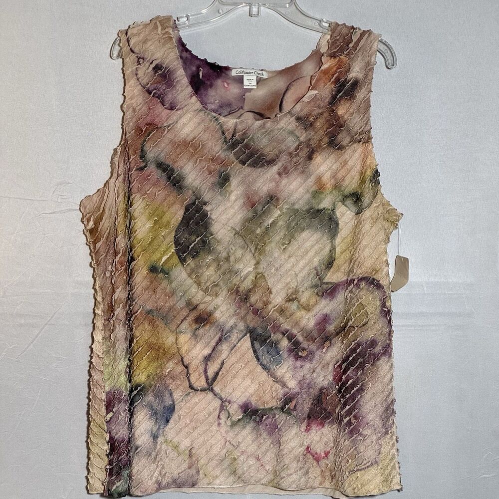 Coldwater Creek 2X 20W 22W Textured Tank NWT USA Made Plus Top
